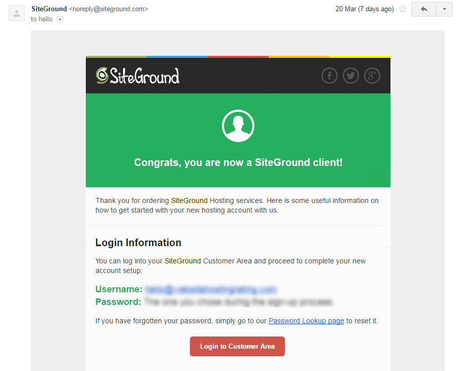 siteground login email